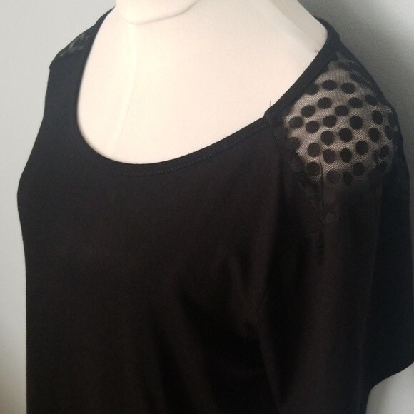 Verve ami black short sleeve top. Size Small - Picture 3 of 5